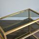 Italian brass and smoked glass console from the 1970