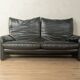 Maralunga sofa by Vico Magistretti for Cassina, 1970s, original black leather