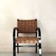 Scandinavian armchair in wood and woven cord by Axel Larsson, Sweden 1950.