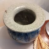 Vase boule en grès au sel