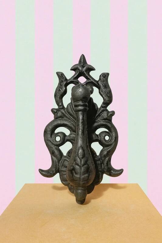 Antique cast iron door knocker/hammer