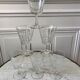 Set of 6 large crystalline glass wine glasses 50-60s