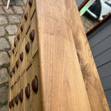 Oak craft cabinet with drawers