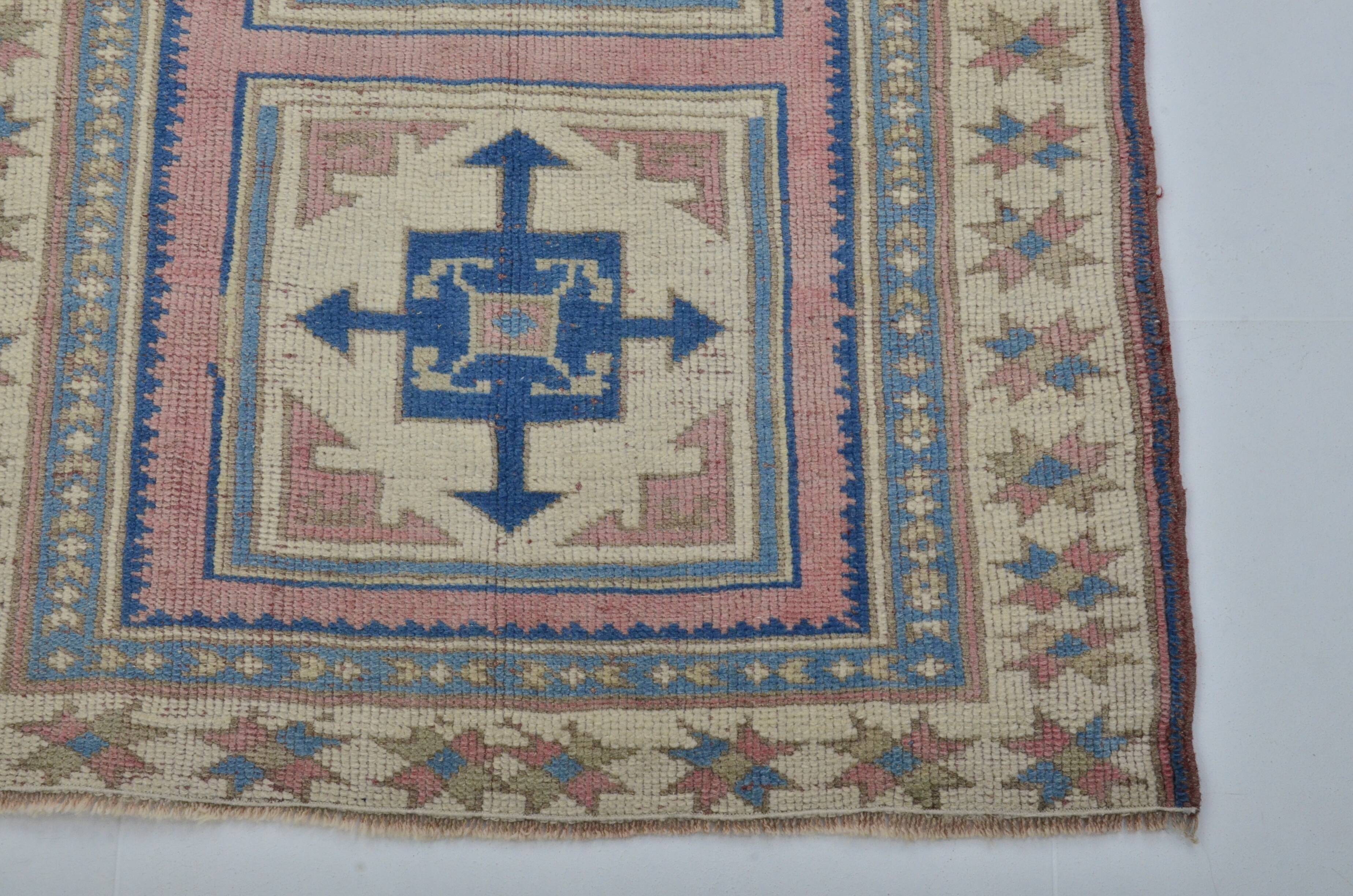 Vintage Oushak Runner Rug sku 3540