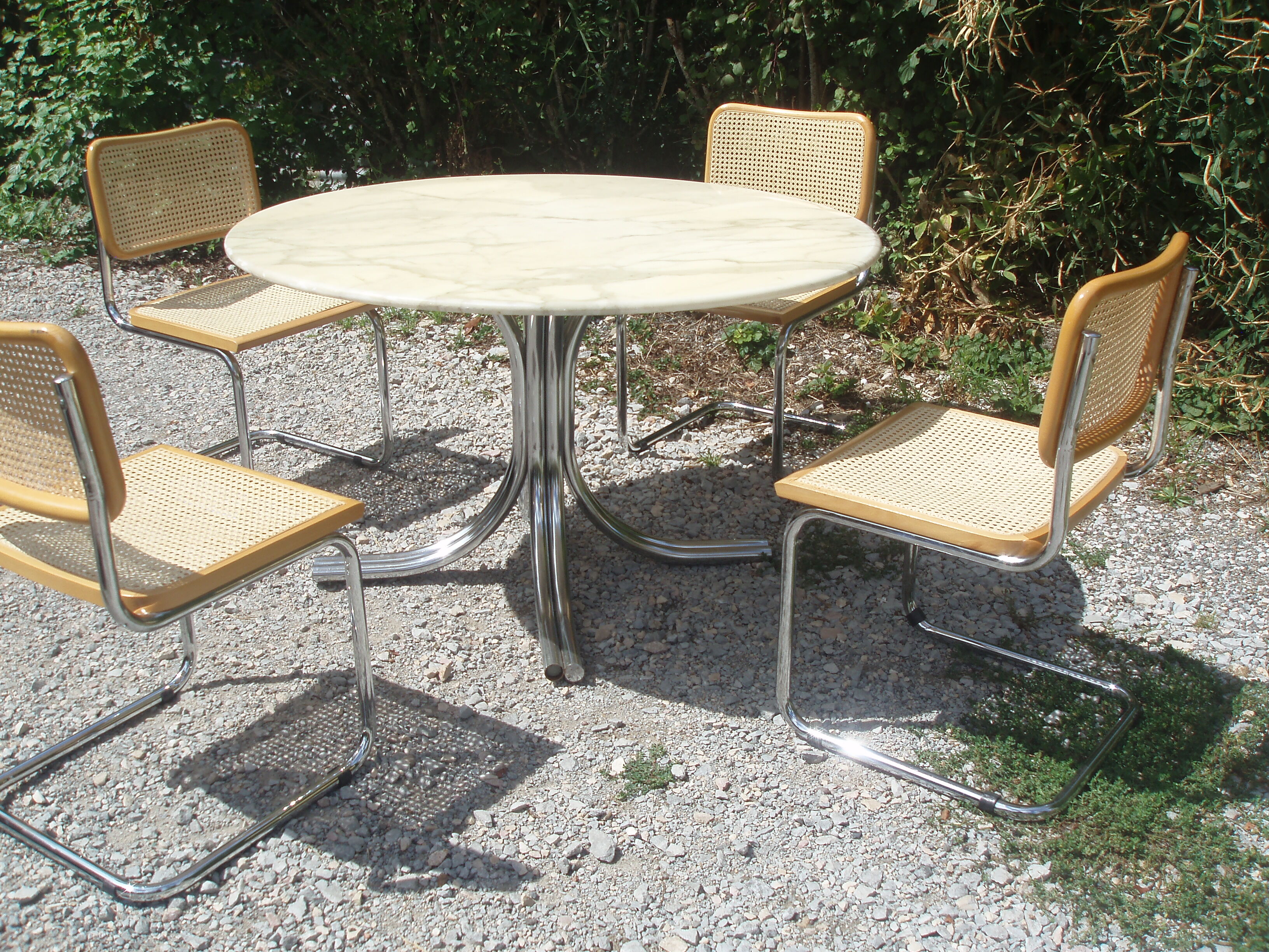 Vintage marble roundtable