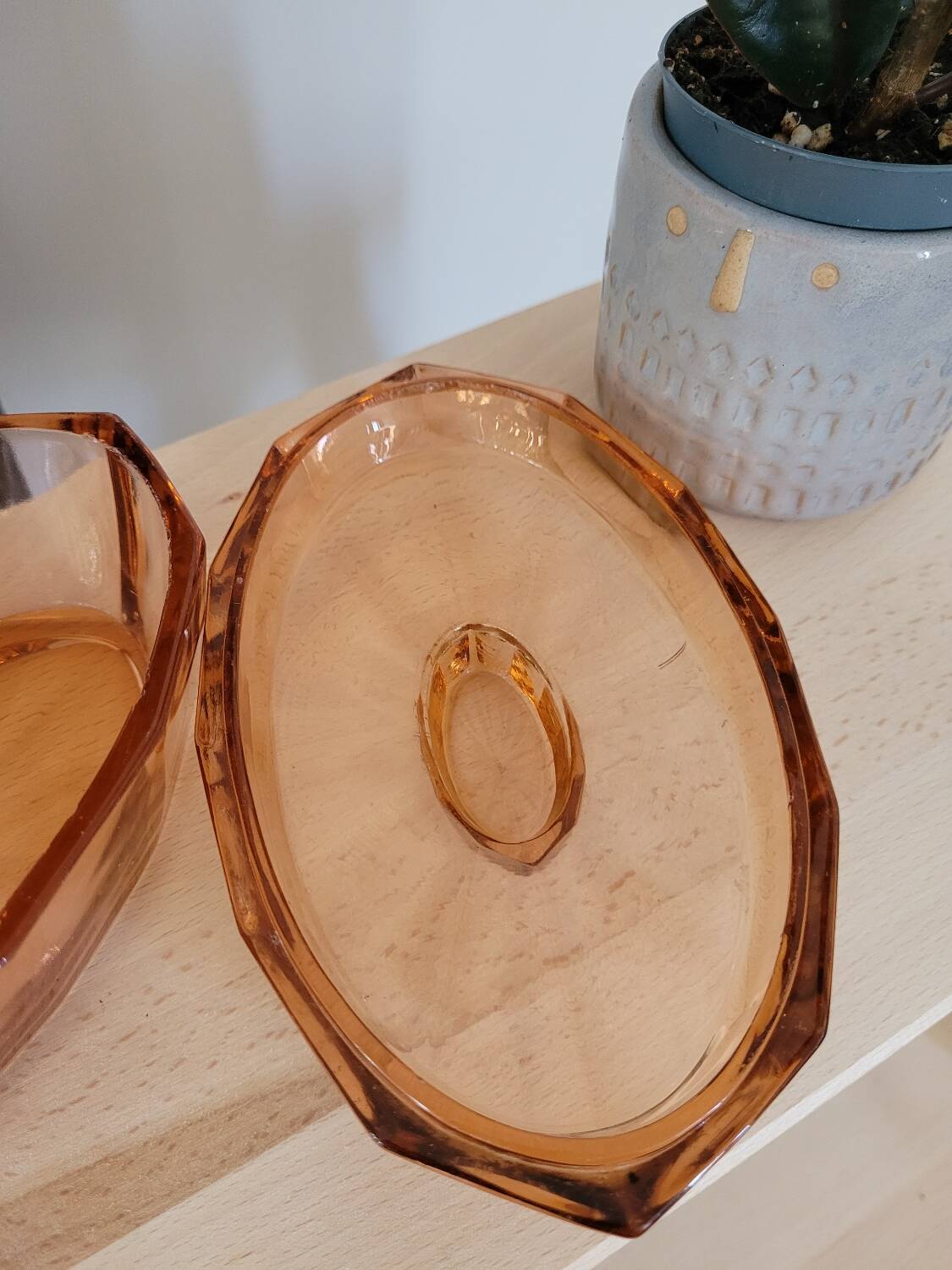 Bavel fains rosaline glass butter dish