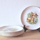 Moulin-des-Loups - Orchies - Set of 6 vintage glazed ceramic cheese plates