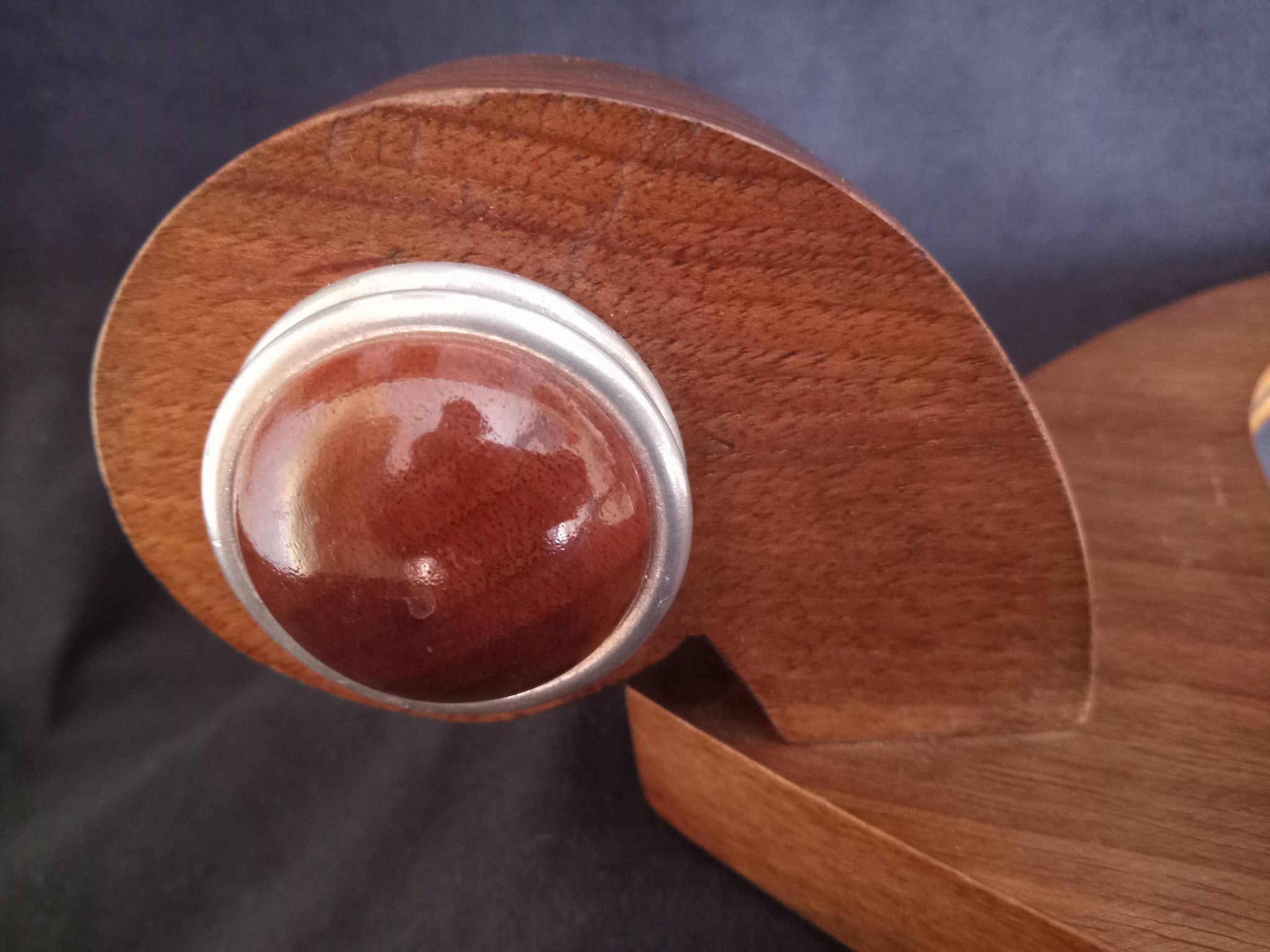 Mirrored Art Deco style wooden serving tray, year 1930