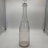 Ancienne carafe en cristal gravé Rhum, XIXeme
