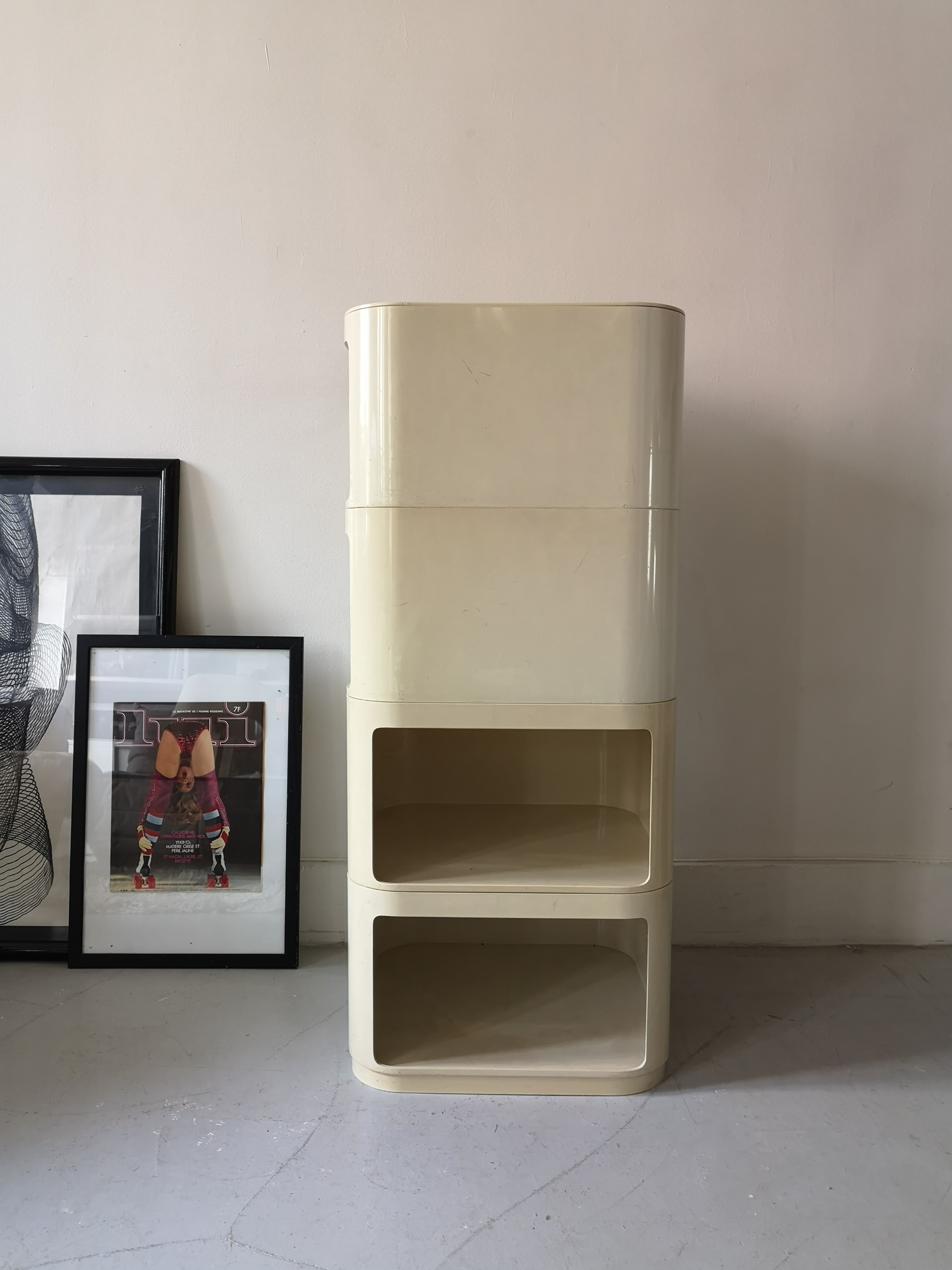 4 blocs Kartell by Anna Castelli, made in italy, 1970