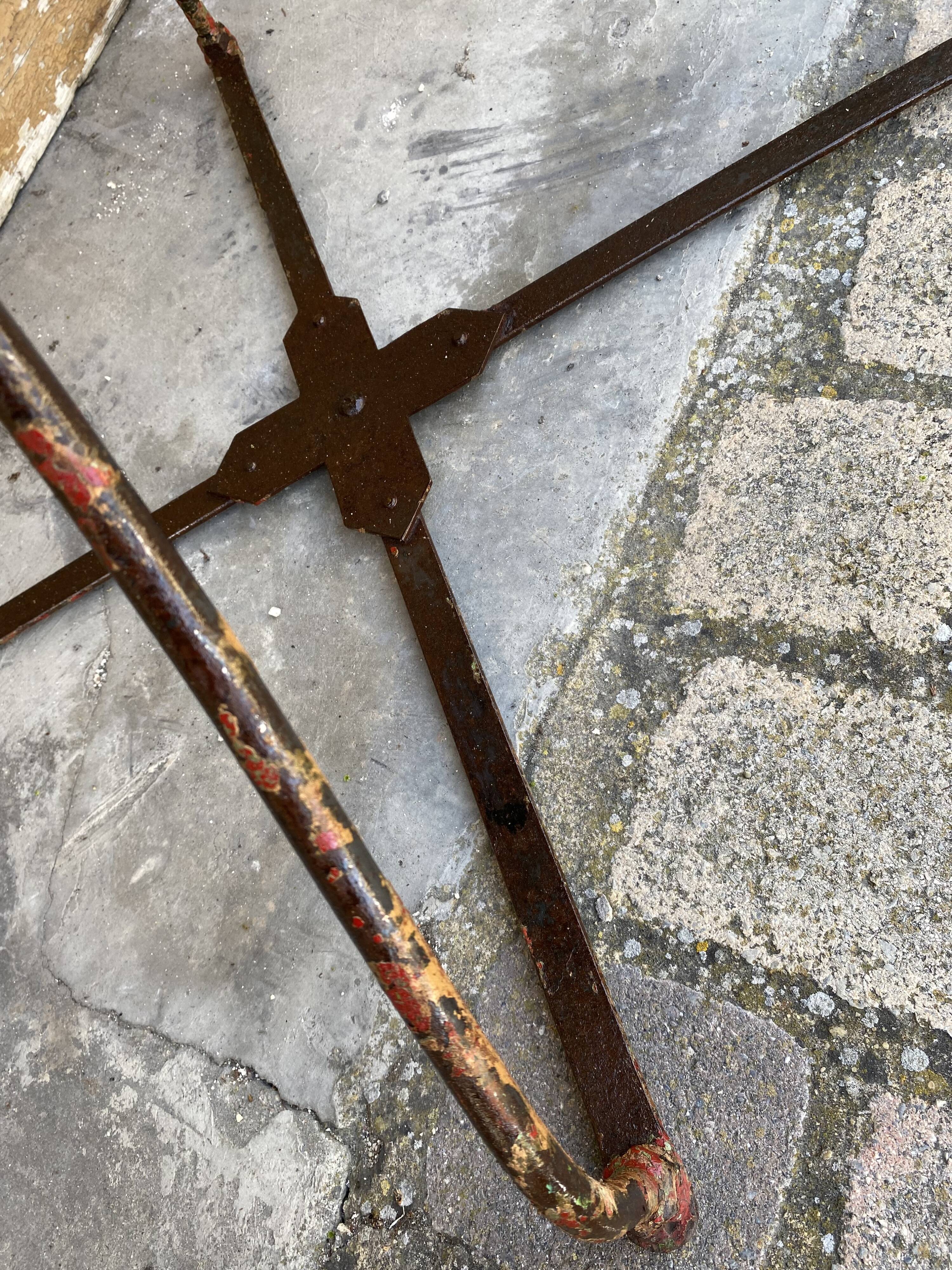 Wrought iron pedestal table