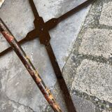 Wrought iron pedestal table