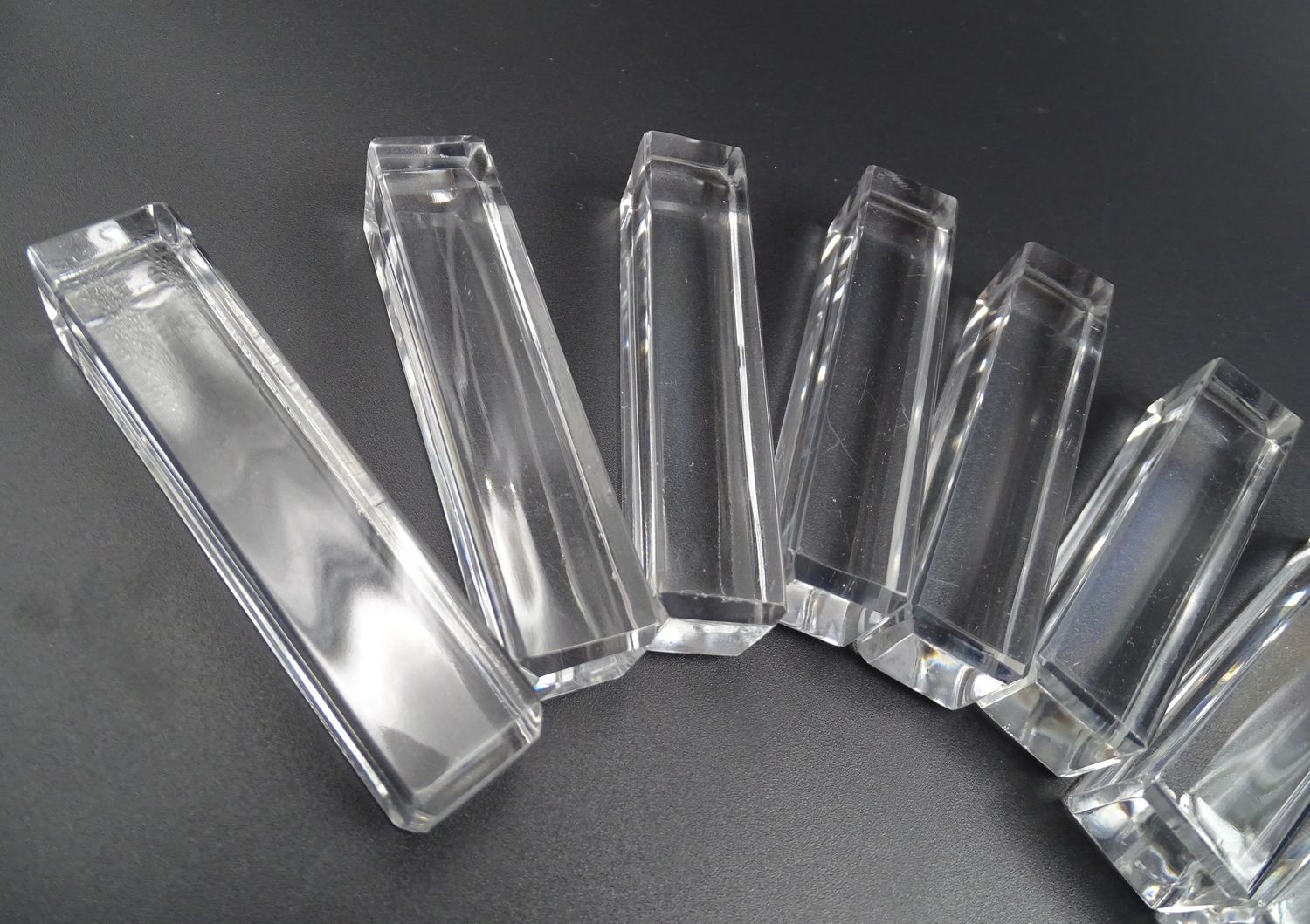 Lot de 10 repose-couteaux en cristal de Saint-Louis - Etat correct