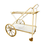 Midcentury vintage brass & steel trolley 'italian chique'