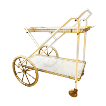 Midcentury vintage brass & steel trolley 'italian chique'