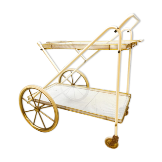 Midcentury vintage brass & steel trolley 'italian chique'