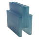 Transparent blue magazine rack by Giotto Stoppino for Kartell, 1970