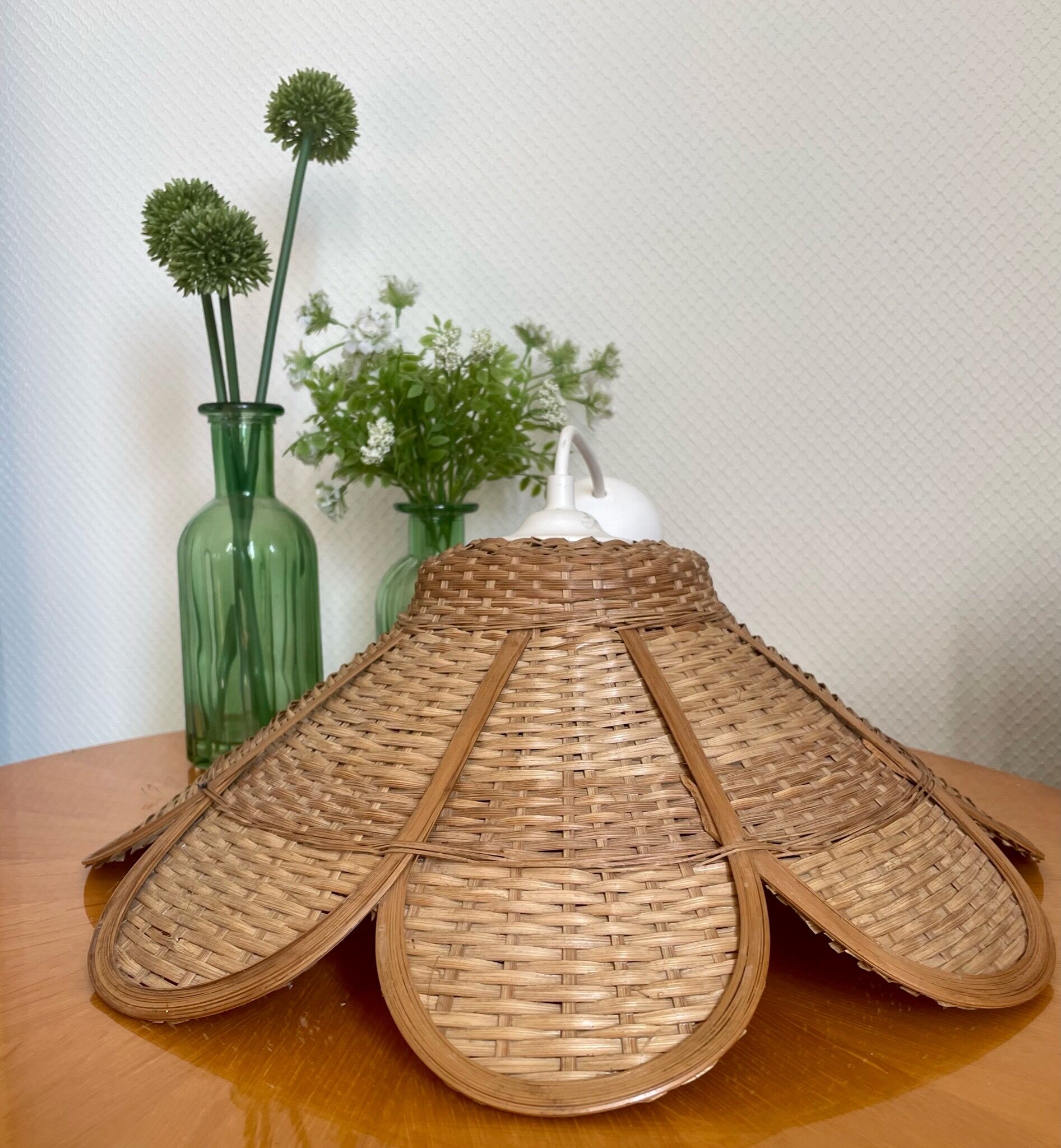 Vintage rattan pendant lamp