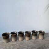 6 tasses à café en terre cuite 