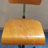 Vintage workshop chair, back height and adjustable seating