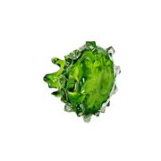 Vase à boutons en verre transparent et vert par Jan Beranek, République tchèque