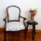 Voltaire armchair and its ottoman