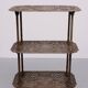 Antique Ornate Cast Iron French Brass 3 tier side table.