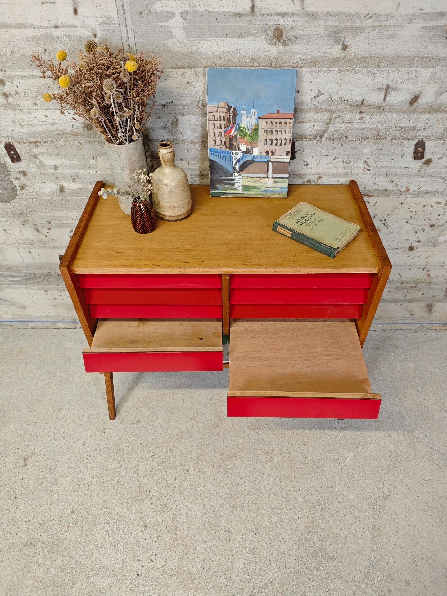 Buffet range vinyle vintage