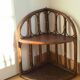 Rattan corner wall shelf