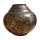 Brisdoux vase in iridescent ceramic gold and black