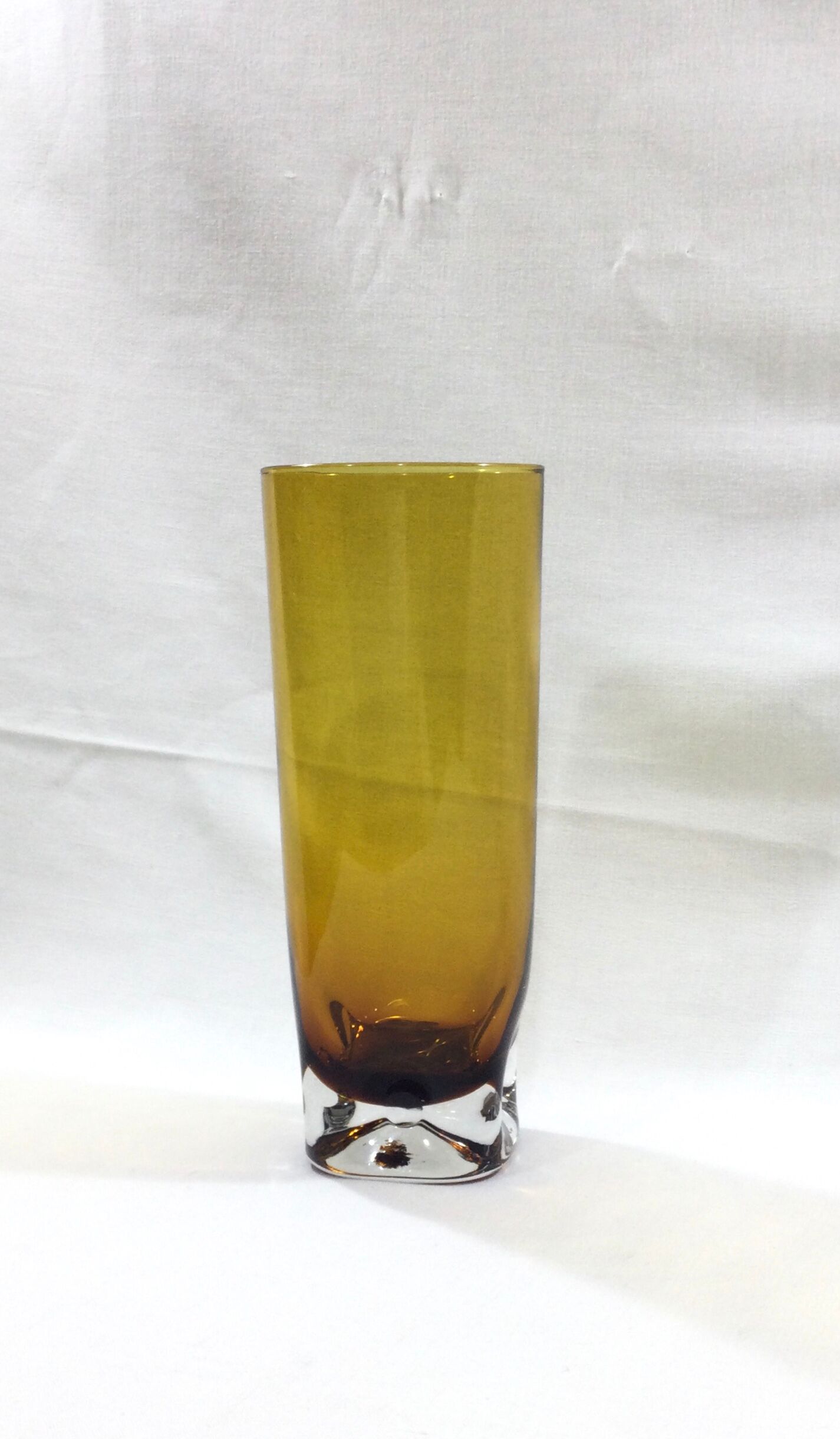 Orange crystal vase