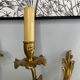 2 antique wall sconces in gilded bronze, Louis XV style