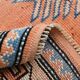 5x7 Pumpink Orange & Blue Turkish Rug, 154x203Cm