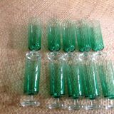 Series of 11 champagne flutes