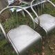 4 fauteuils acier tubulaire soudé seventies