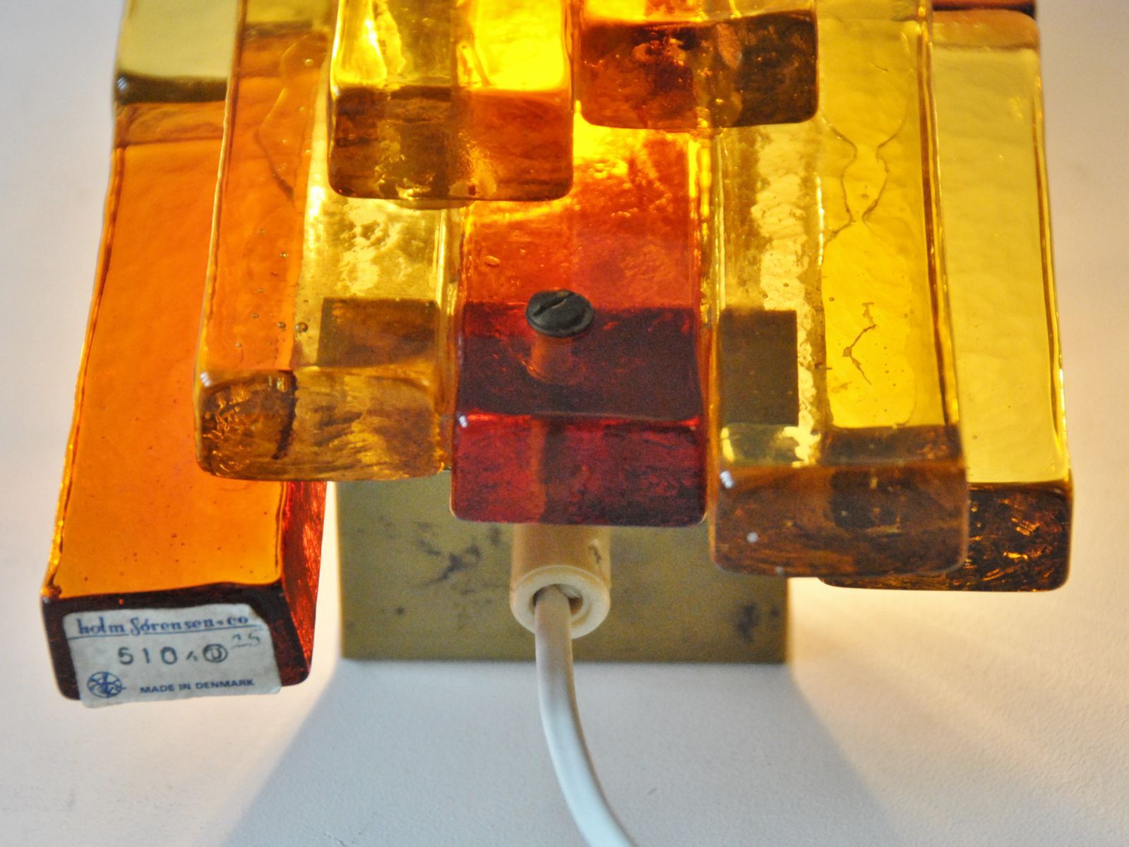 Glass wall applique by Svend Aage Holm Sorensen for Holm Sarensen - Co