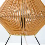 Three-year rattan lamp 1950 vintage