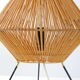 Lampe tripode rotin 1950 vintage