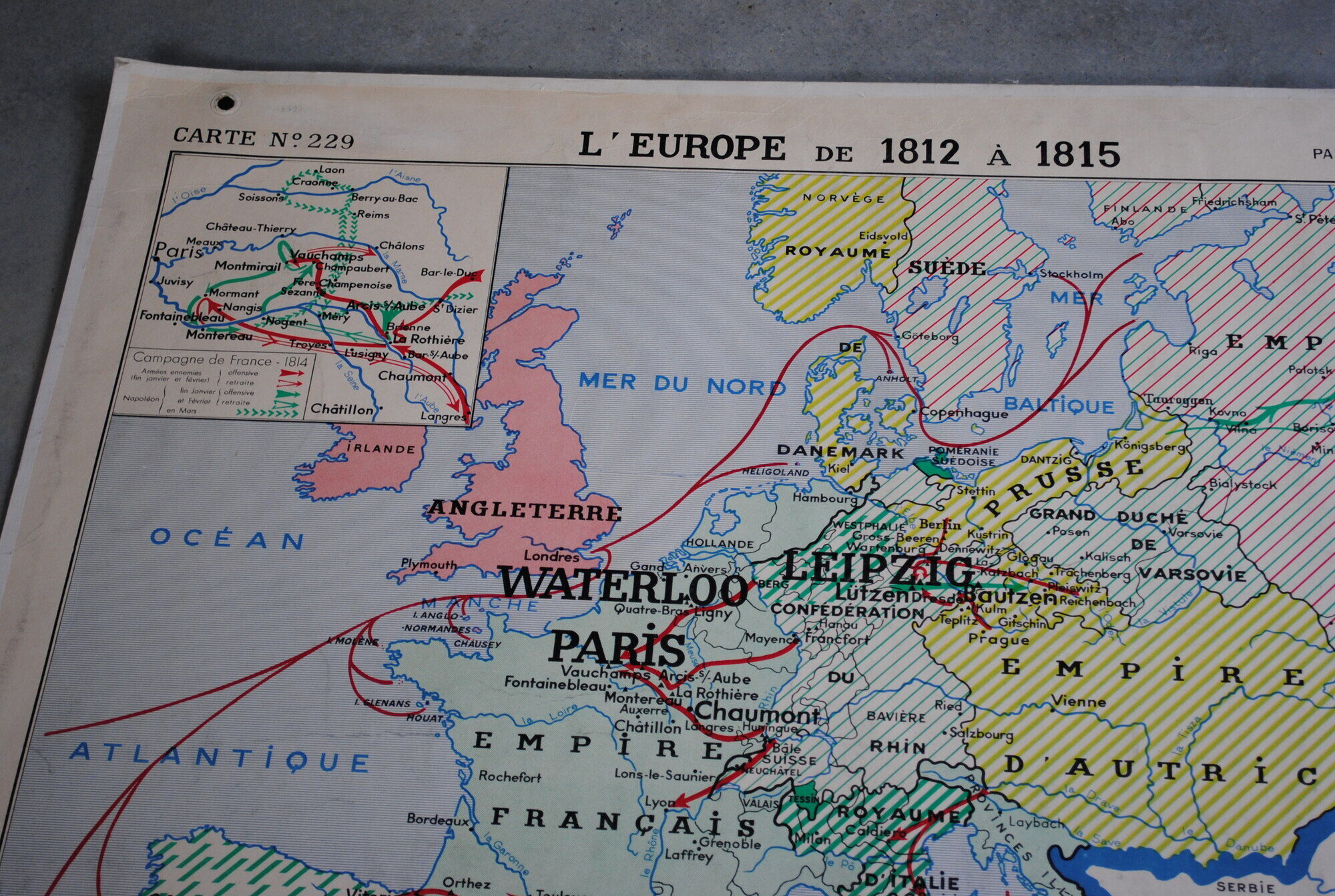 Vintage Europe school map