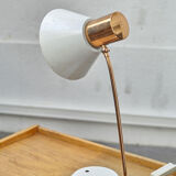White and copper vintage lamp