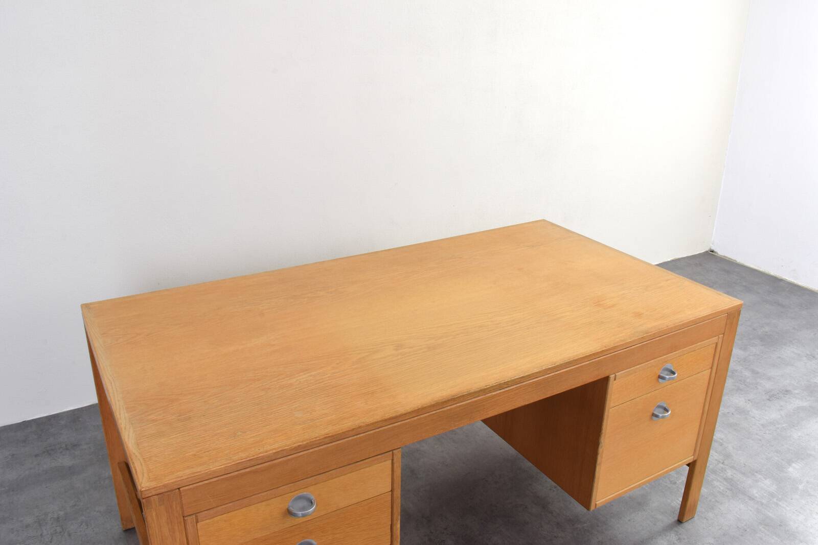 Mid-Century Oak Desk by Chr. Rasmussen for Randers Møbelfabrik, 1970s.