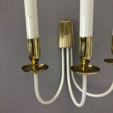 Set of 2 Original Brass Wall Lights Vereinigte Werkstätten München, Germany 1950