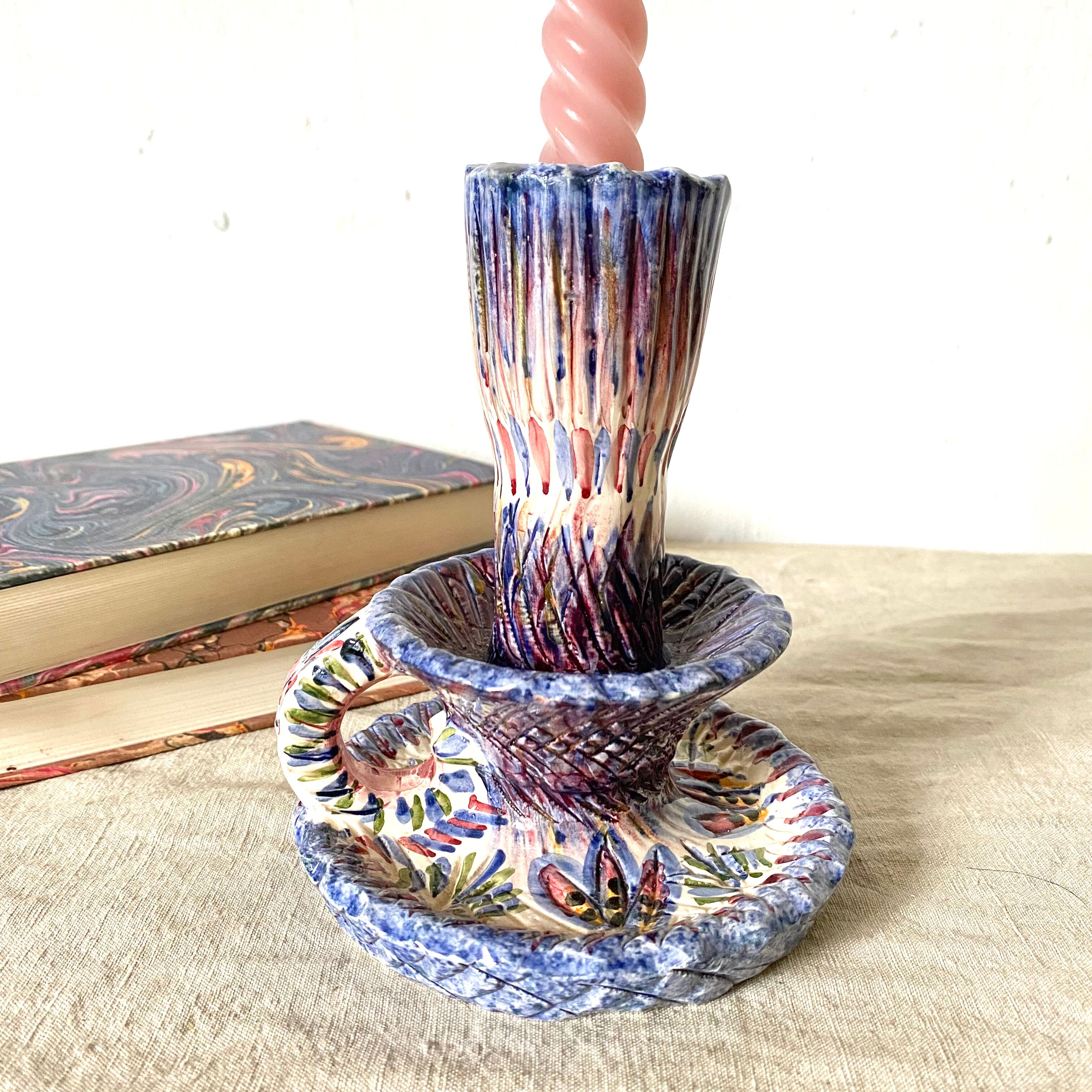 Brittany ceramic candle holder