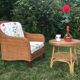 Rattan armchair