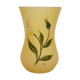 Glass paste vase, tried with flowers, signed "Lily"
