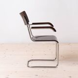 Ensemble de 4 chaises de salle à manger Bauhaus, conçues par Mart Stam, base en acier tubulaire