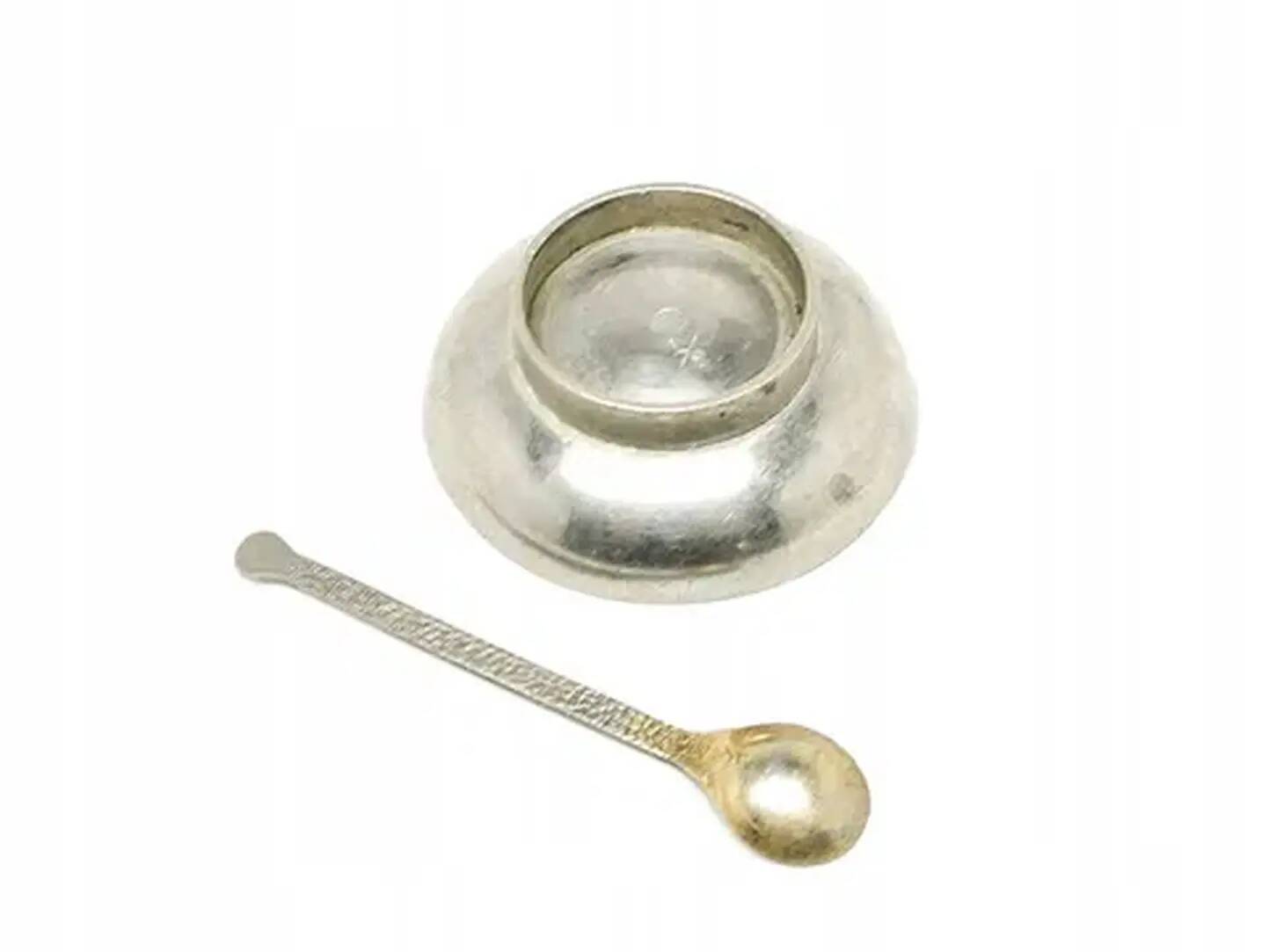Art Deco salt shaker, nickel-plated brass, Krupp-Berndorf, Germany, 1930s