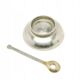 Art Deco salt shaker, nickel-plated brass, Krupp-Berndorf, Germany, 1930s