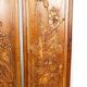 3 carved wooden panels, floral and animal decorations, Indochina