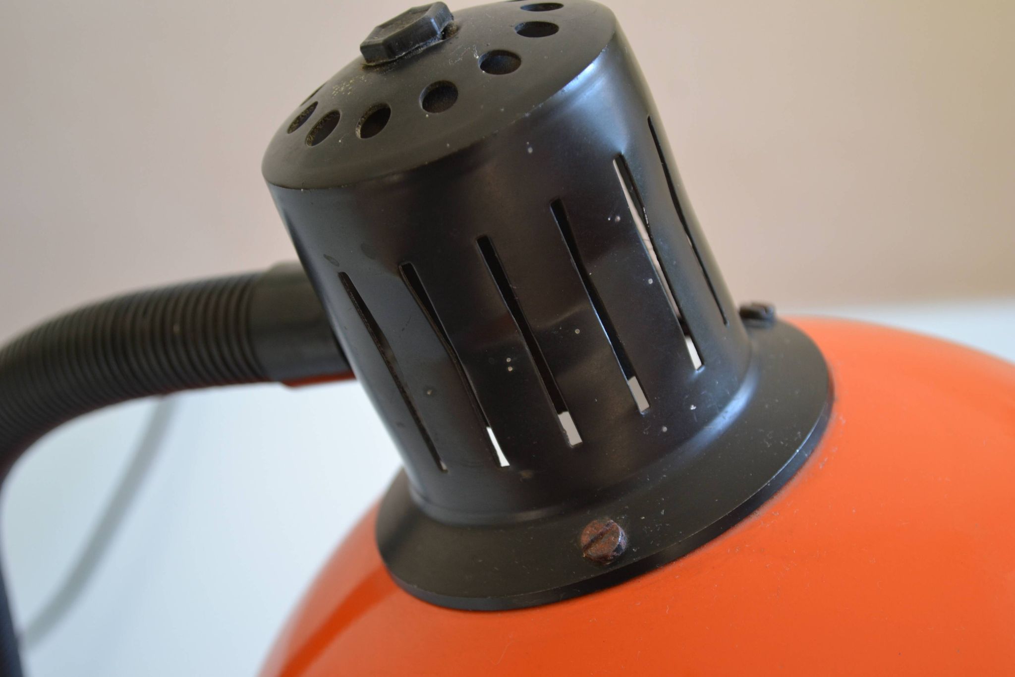 Vintage Aluminor France orange lamp from the 70s 1970